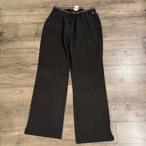 Heartsoul Womens Scrub Pants Large Black Drawstring Elastic Waist 20110 BCKH